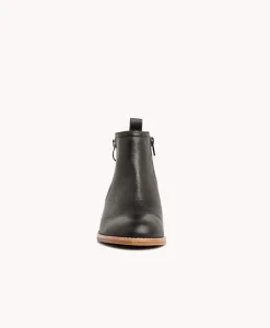 Ebony Leather Ankle Boot|Isabella Anselmi New
